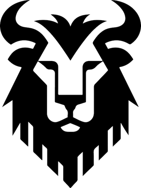 silhouet van de leeuwenhoofdvector