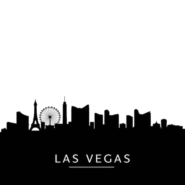 Silhouet van de skyline van Las Vegas