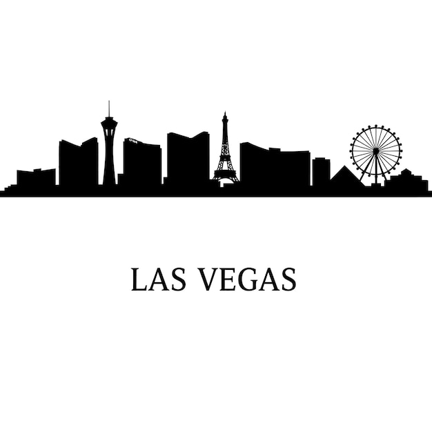Silhouet van de skyline van Las Vegas