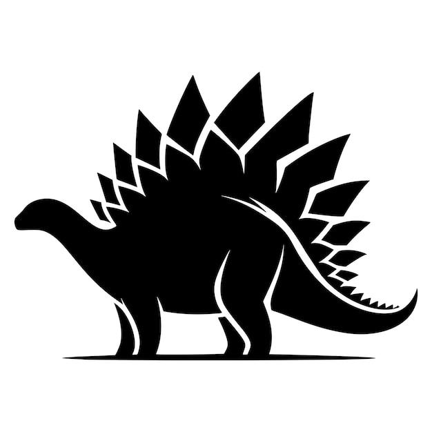 Silhouet van de Stegosaurus