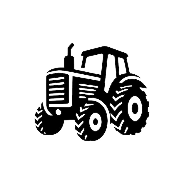 silhouet van de tractorvector