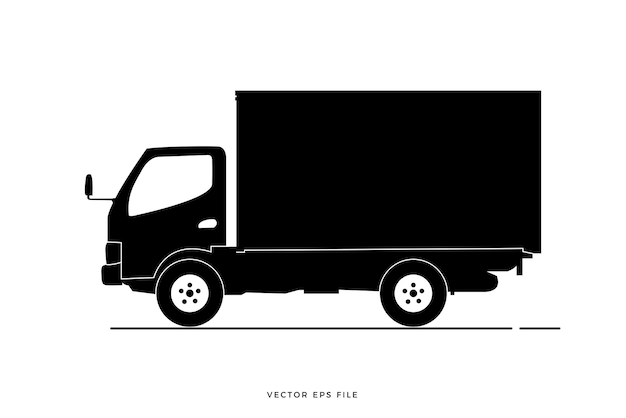 Vector silhouet van de vrachtwagen