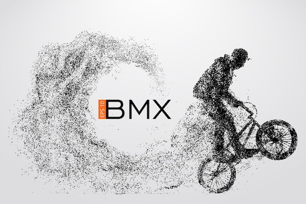 Silhouet van een BMX-rijder