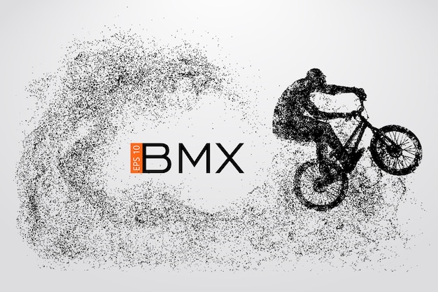 Silhouet van een BMX-rijder