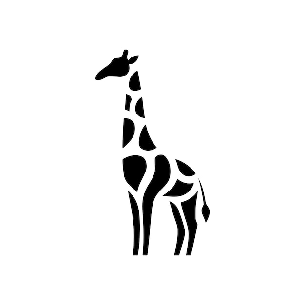 Silhouet van een giraffe vector illustratie