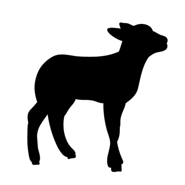Silhouet van een lam