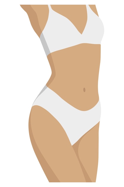 silhouet van een meisje in lingerie op een witte achtergrond