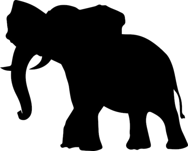 Silhouet van een olifant