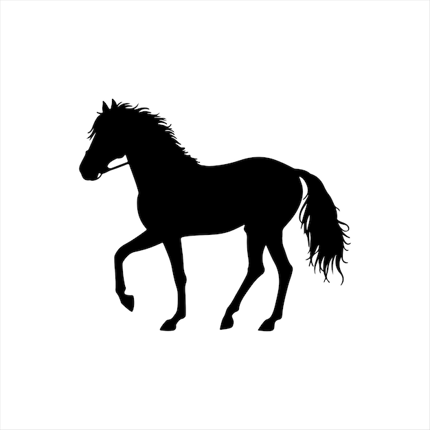 silhouet van een paard