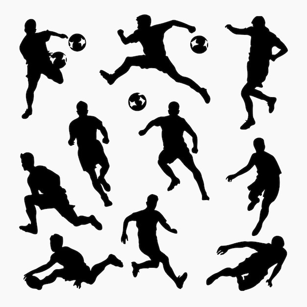 Silhouet van een voetballer 2