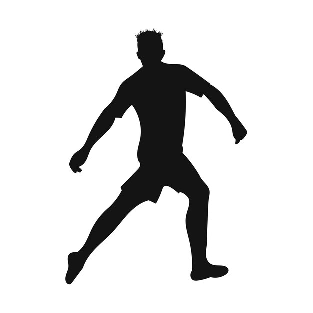 Silhouet van een voetballer