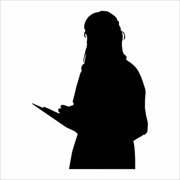 Silhouet van een vrouwelijke arts
