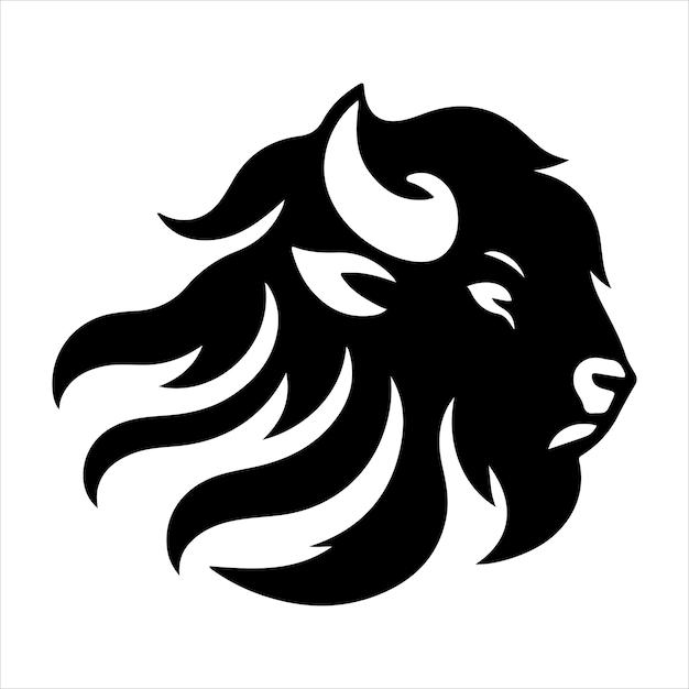 Silhouet van het hoofd van de bison