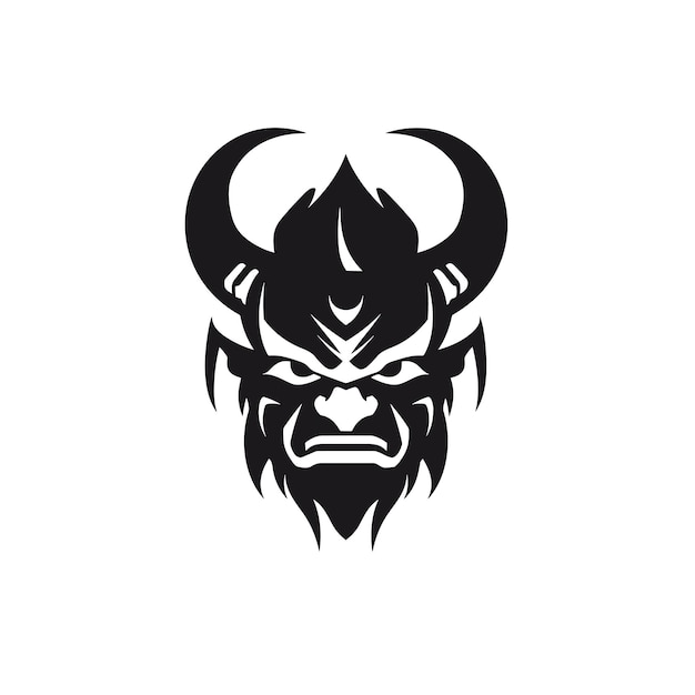 silhouet van het logo van het Viking hoofd