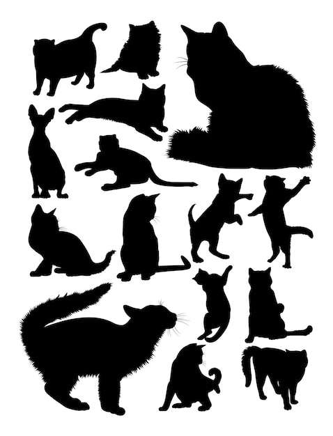 Silhouet van katten