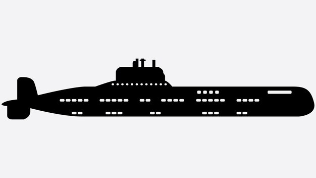 silhouet van onderzeeër pictogram illustratie achtergrond