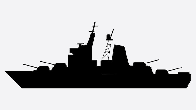 silhouet van onderzeeër pictogram illustratie achtergrond