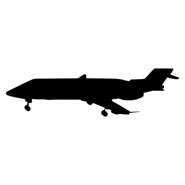 silhouet van privéjetvector