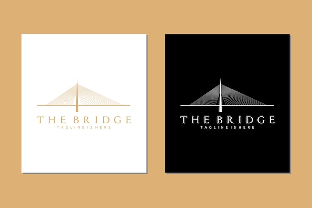 Silhouet van Sava Bridge Belgrado Servië Icon Logo Vector Design