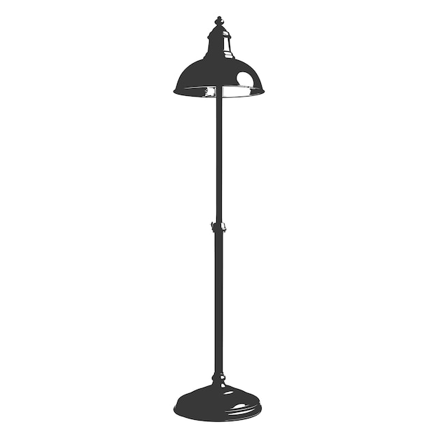 Silhouet vloerlamp alleen zwarte kleur