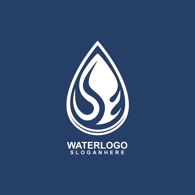 Silhouet water logo ontwerp vector