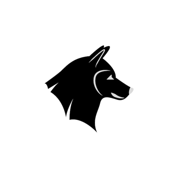 silhouet wolf ontwerp logo inspiratie