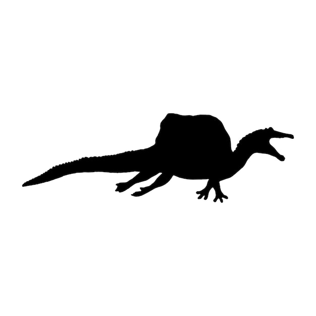 Silhouetillustratie van een spinosaurus