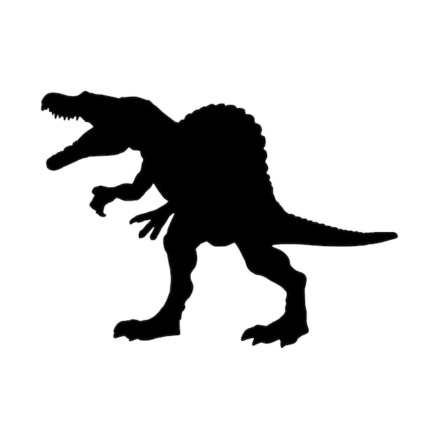 Silhouetillustratie van een spinosaurus