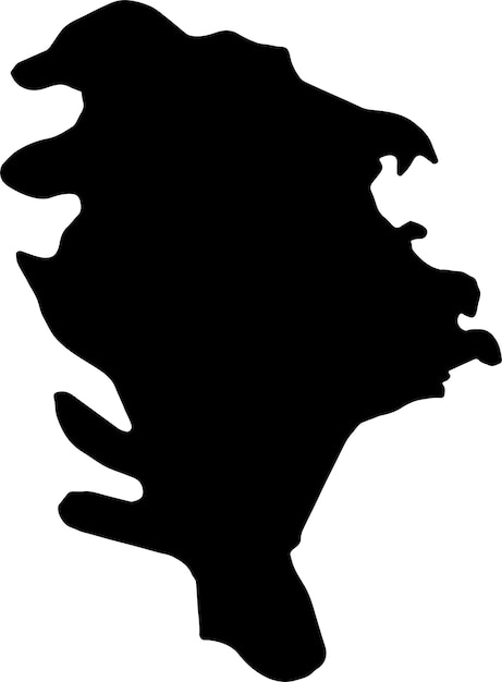 Vector silhouetkaart van siracusa italië