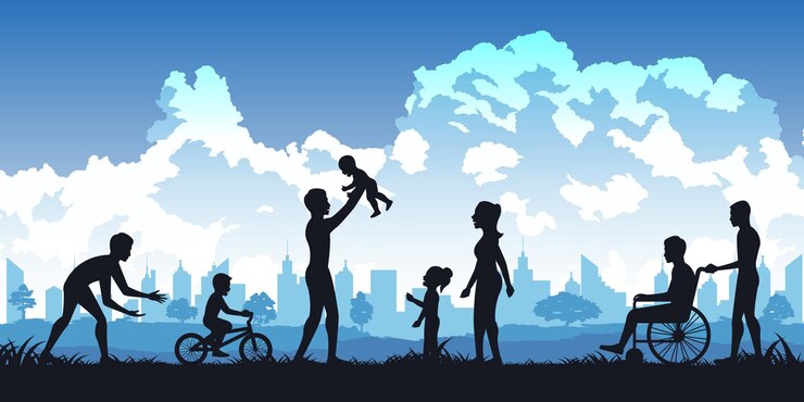 Silhouette of activities of people in park