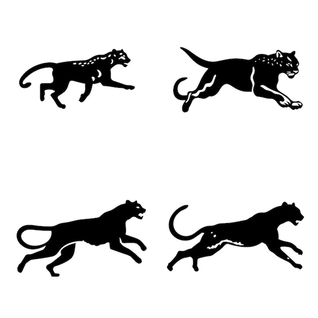 Vector silhouette of animals