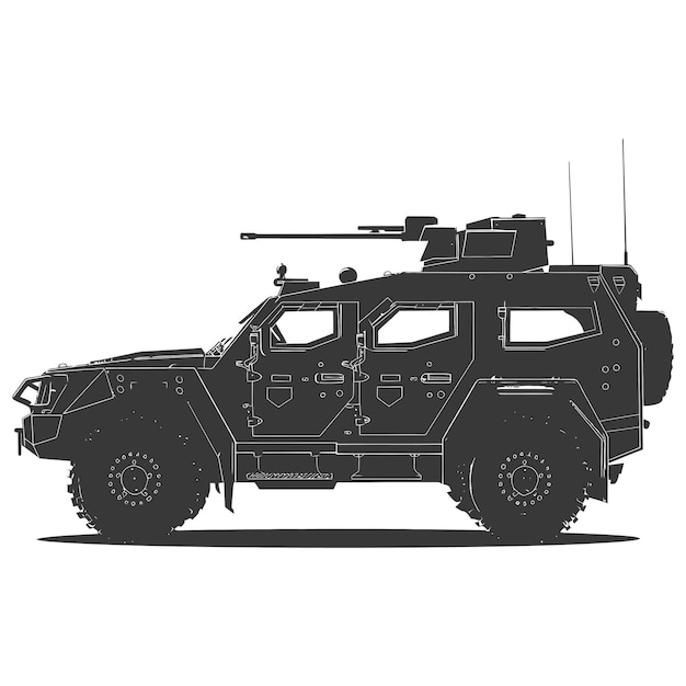 Silhouette armored vehicle combat black color only