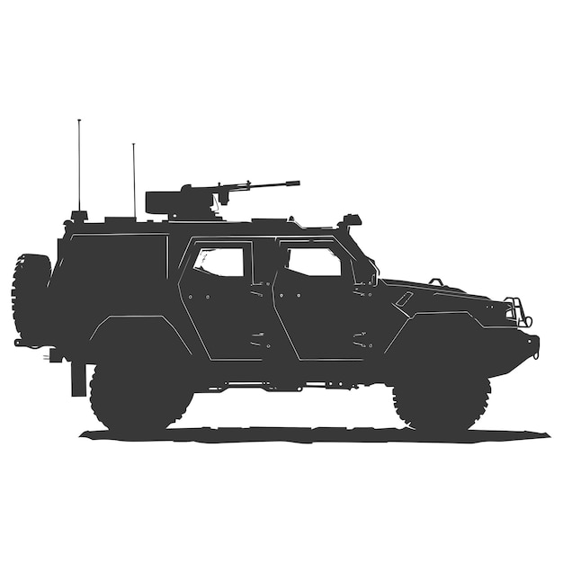 Silhouette armored vehicle combat black color only