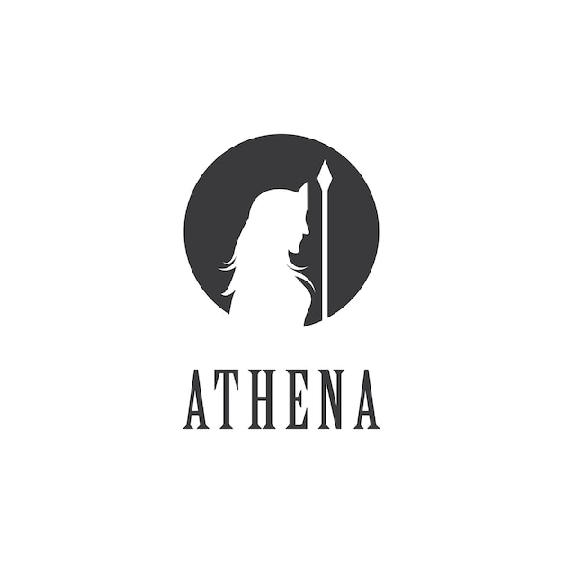 Vector silhouette of athena