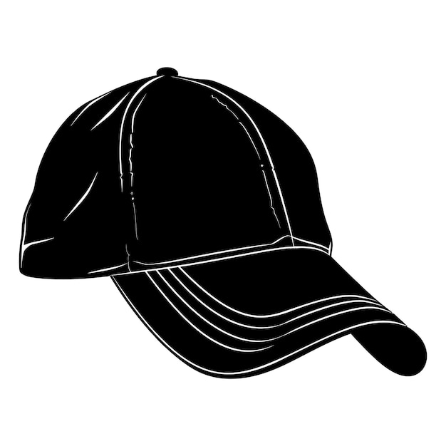 Silhouette baseball hat black color only