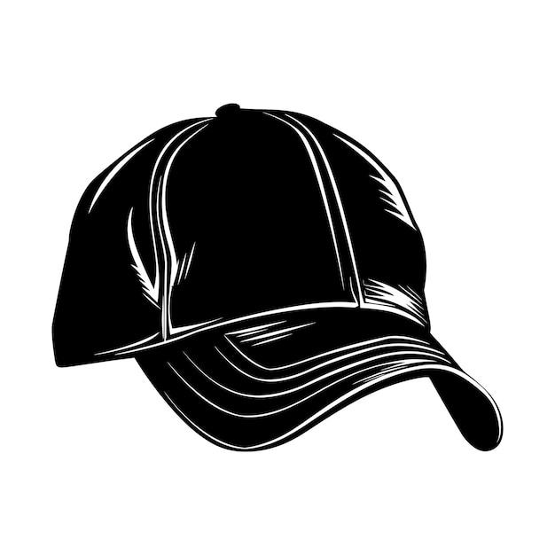 Silhouette baseball hat black color only