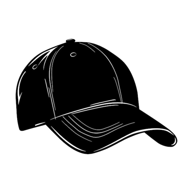 Silhouette baseball hat black color only