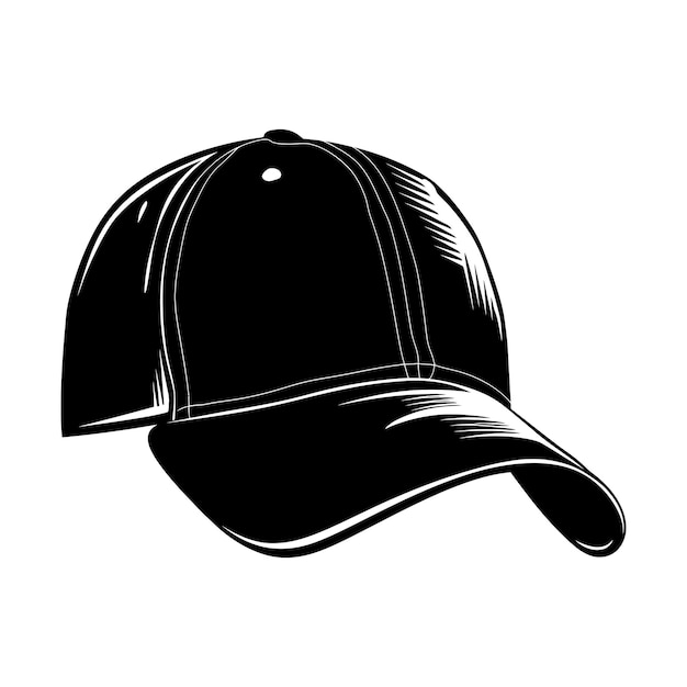 Silhouette baseball hat black color only