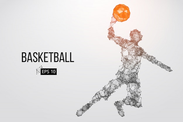 Silhouette of a basketball player. vector illustration