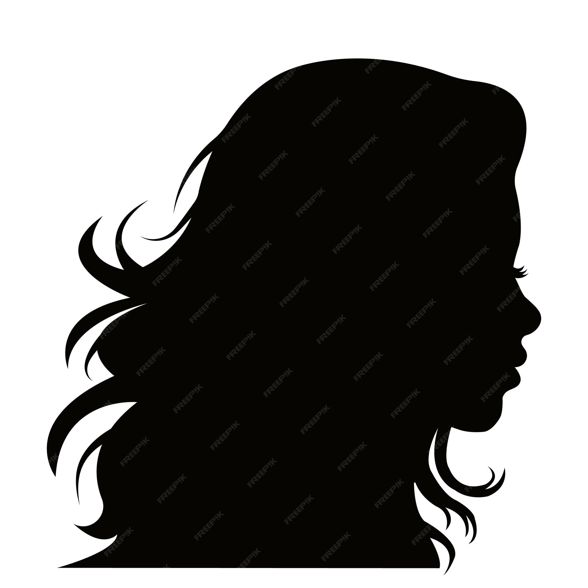 Silhouette of beautiful profile of female head concept beauty and fashion  Stock Photo by ©fantom_rd 173922990