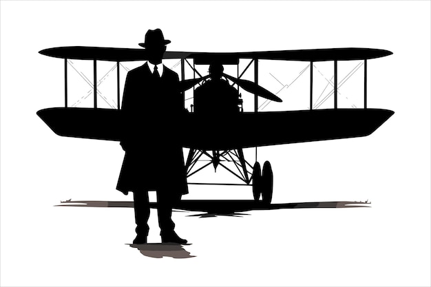 Vettore una silhouette di un simbolo di illustrazione a getto nero volo vettoriale volare trasporto aereo a getto