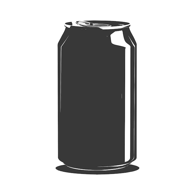 Silhouette blank Drink can canned drink black color only