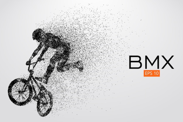 Silhouette of a BMX rider