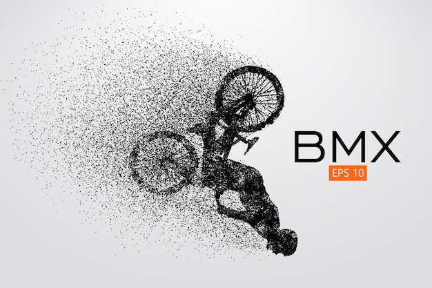 Silhouette of a bmx rider