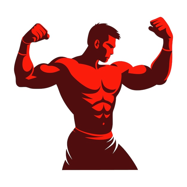 A silhouette of a boxer in a fighting stance fists raised and ready for action