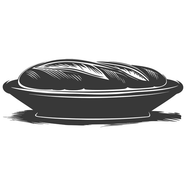 Silhouette bread platter black color only