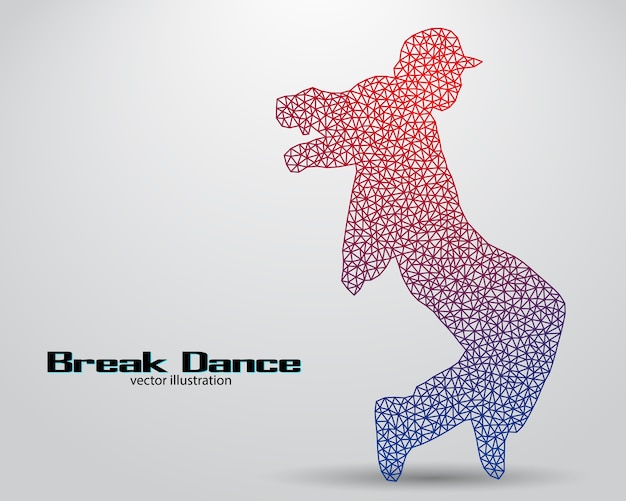 Silhouette of a break dancer