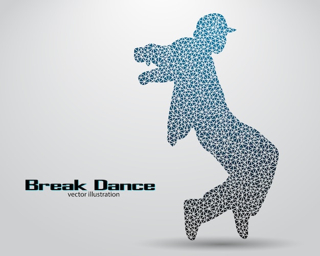 Silhouette of a break dancer