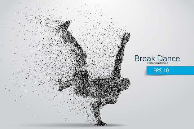 silhouette of a break dancer