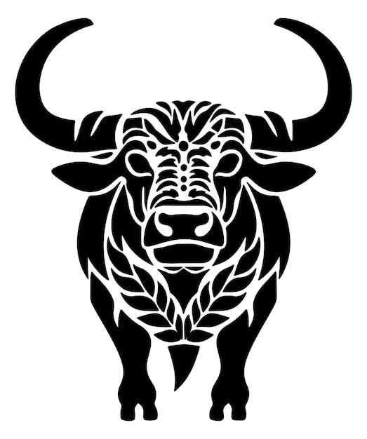 silhouette of a bull